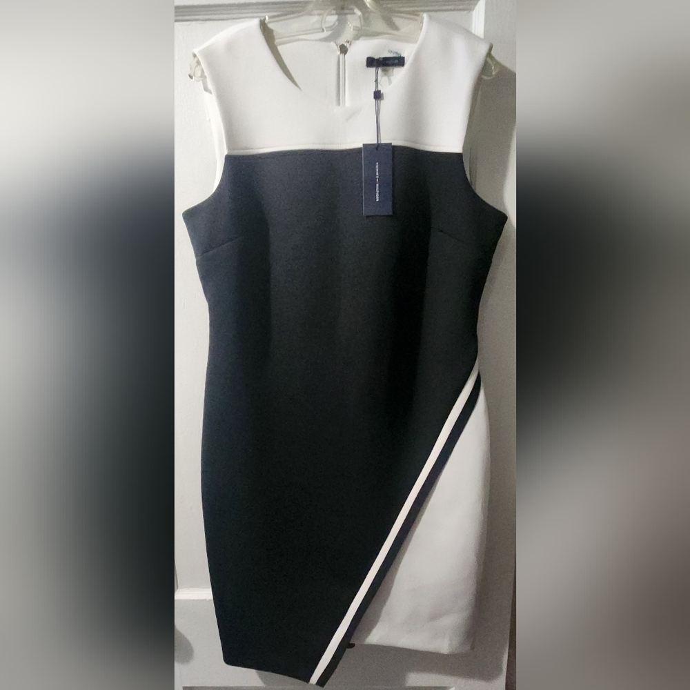 Tommy Hilfiger Black and White Asymmetrical Dress - Picture 1 of 6